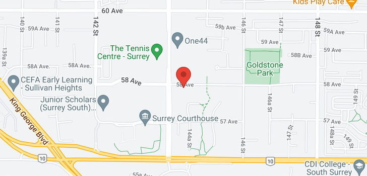 map of 14430 58 AVENUE